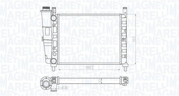 MAGNETI MARELLI Vízhűtő BM1802_MM