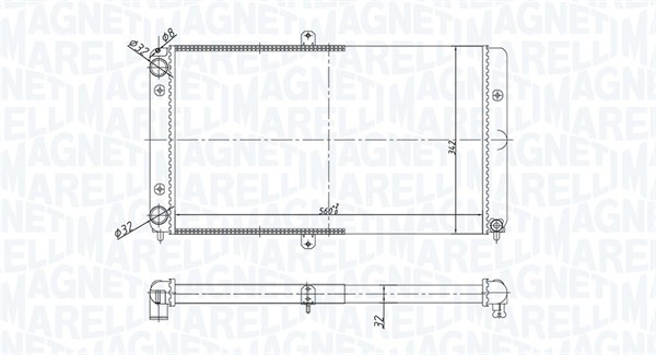 MAGNETI MARELLI Vízhűtő BM1807_MM