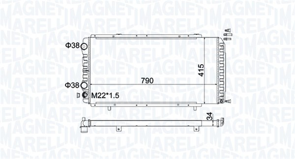 MAGNETI MARELLI Vízhűtő BM1809_MM