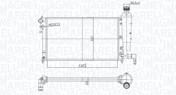 MAGNETI MARELLI Vízhűtő BM1813_MM