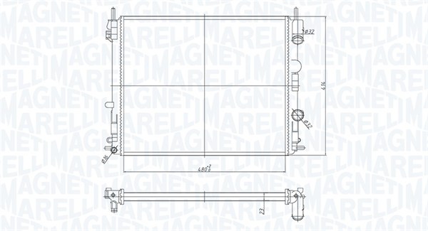 MAGNETI MARELLI Vízhűtő BM1822_MM