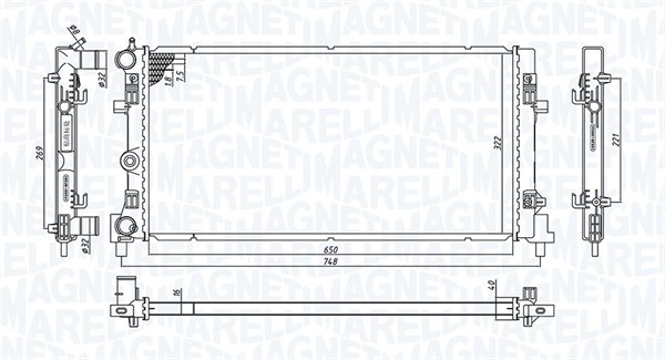 MAGNETI MARELLI Vízhűtő BM1823_MM