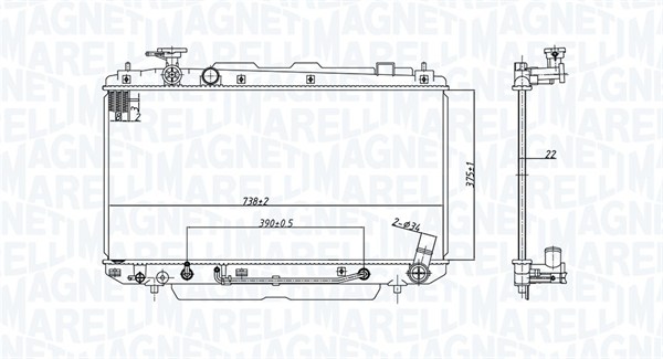 MAGNETI MARELLI Vízhűtő BM1832_MM