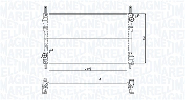 MAGNETI MARELLI Vízhűtő BM1833_MM