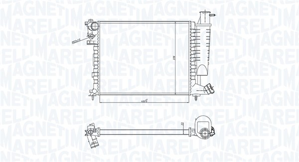 MAGNETI MARELLI Vízhűtő BM1834_MM