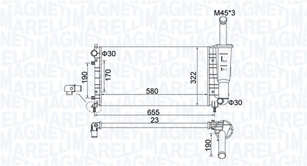 MAGNETI MARELLI Vízhűtő BM1836_MM