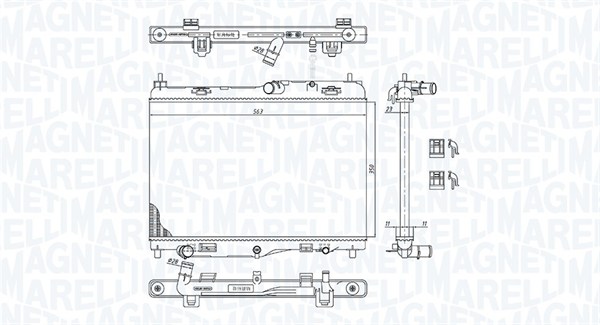 MAGNETI MARELLI Vízhűtő BM1848_MM