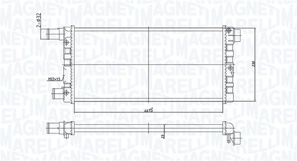 MAGNETI MARELLI Vízhűtő BM1852_MM