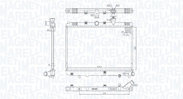 MAGNETI MARELLI Vízhűtő BM1856_MM