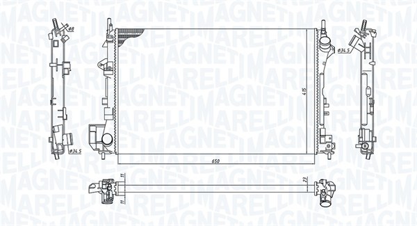 MAGNETI MARELLI Vízhűtő BM1857_MM