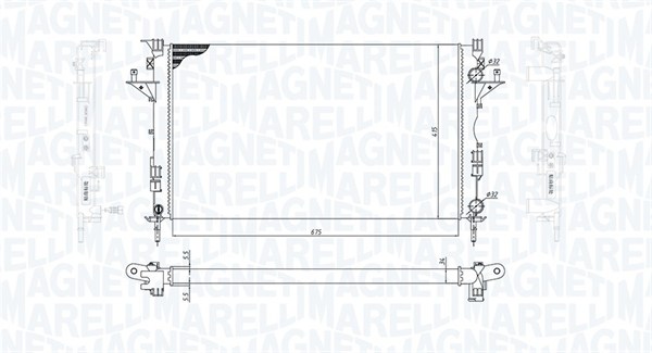 MAGNETI MARELLI Vízhűtő BM1858_MM