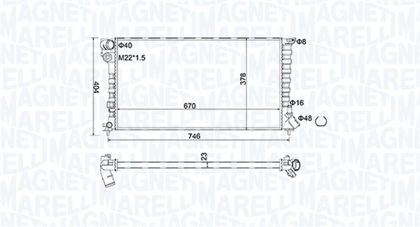 MAGNETI MARELLI Vízhűtő BM1866_MM