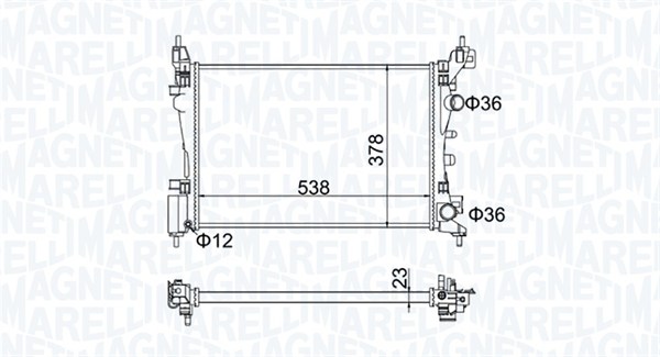 MAGNETI MARELLI Vízhűtő BM1867_MM