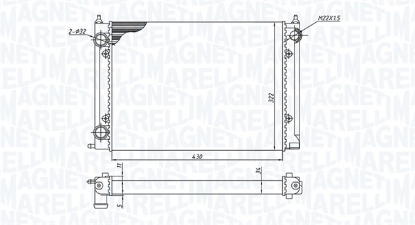 MAGNETI MARELLI Vízhűtő BM1874_MM