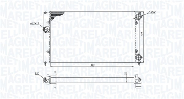 MAGNETI MARELLI Vízhűtő BM1876_MM