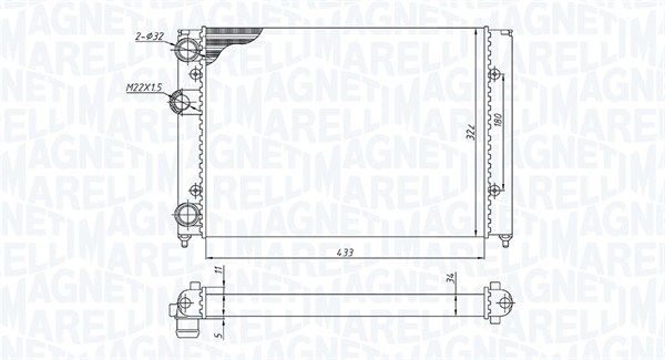 MAGNETI MARELLI Vízhűtő BM1877_MM