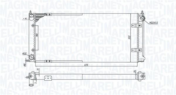 MAGNETI MARELLI Vízhűtő BM1883_MM