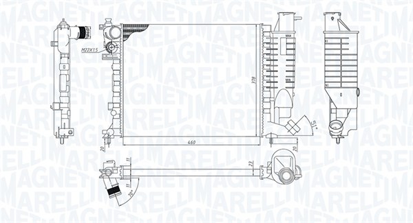 MAGNETI MARELLI Vízhűtő BM1885_MM