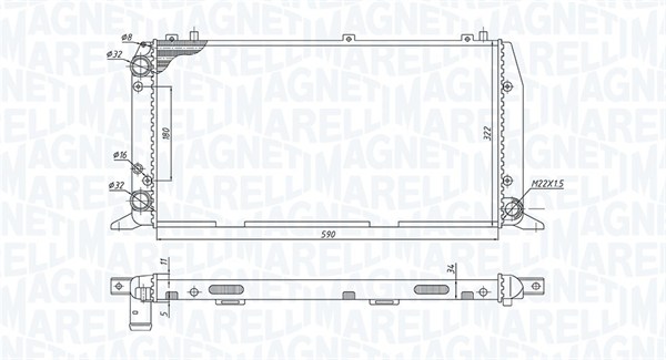 MAGNETI MARELLI Vízhűtő BM1887_MM