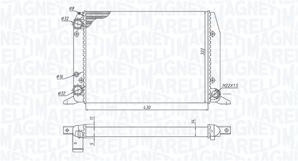 MAGNETI MARELLI Vízhűtő BM1888_MM