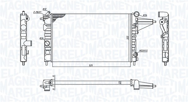 MAGNETI MARELLI Vízhűtő BM1891_MM