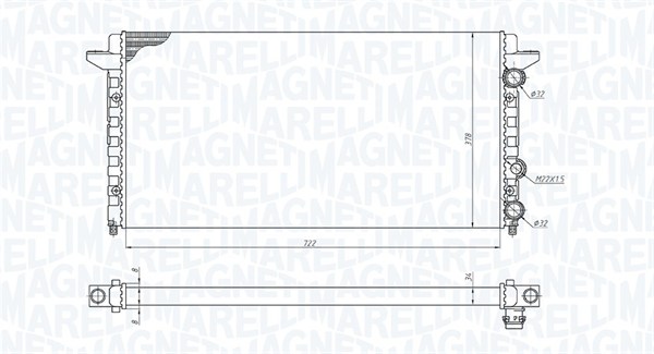 MAGNETI MARELLI Vízhűtő BM1892_MM