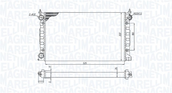 MAGNETI MARELLI Vízhűtő BM1896_MM