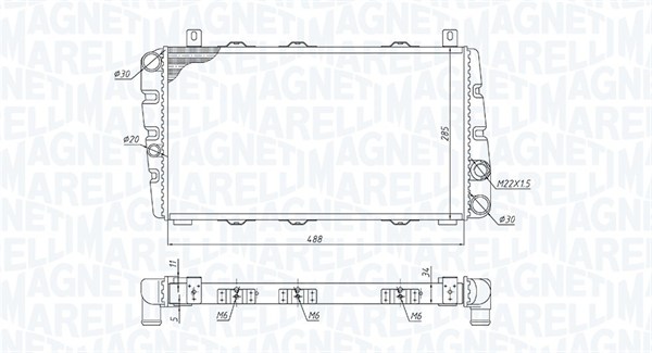 MAGNETI MARELLI Vízhűtő BM1897_MM