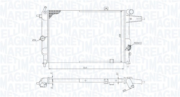 MAGNETI MARELLI Vízhűtő BM1898_MM