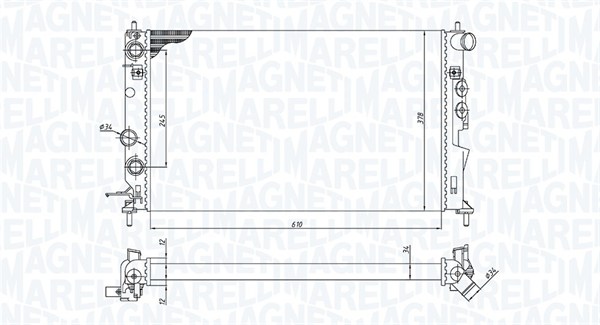 MAGNETI MARELLI Vízhűtő BM1903_MM