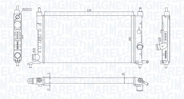 MAGNETI MARELLI Vízhűtő BM1904_MM