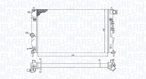 MAGNETI MARELLI Vízhűtő BM1906_MM