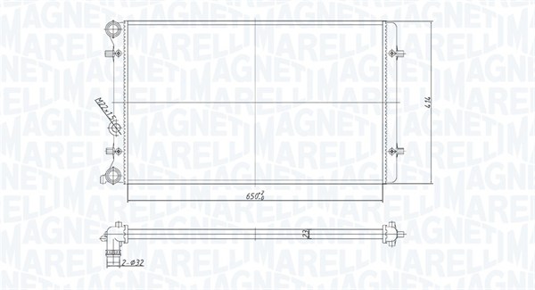 MAGNETI MARELLI Vízhűtő BM1908_MM