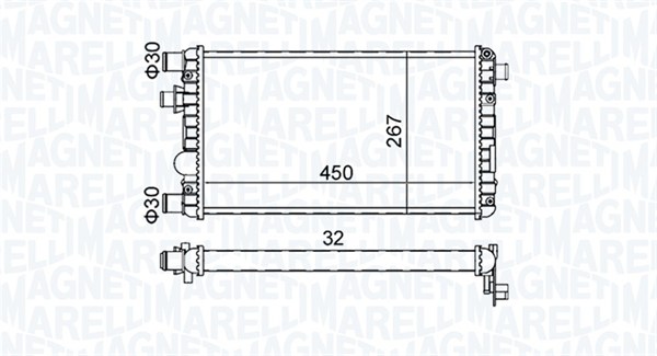 MAGNETI MARELLI Vízhűtő BM1913_MM