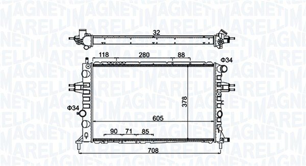 MAGNETI MARELLI Vízhűtő BM1923_MM