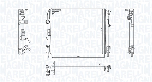 MAGNETI MARELLI Vízhűtő BM1926_MM