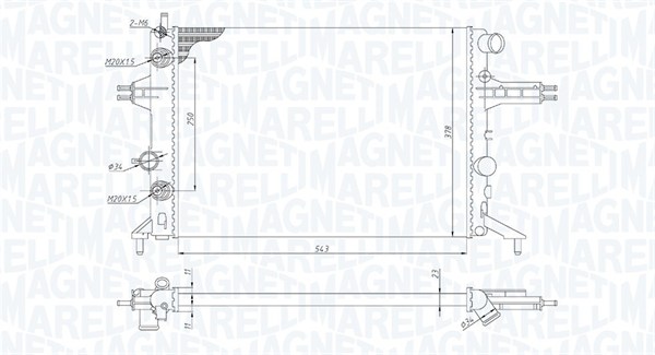 MAGNETI MARELLI Vízhűtő BM1928_MM