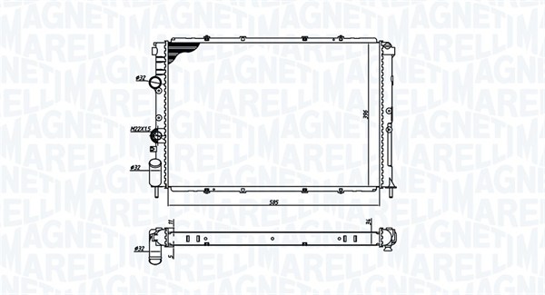 MAGNETI MARELLI Vízhűtő BM1936_MM