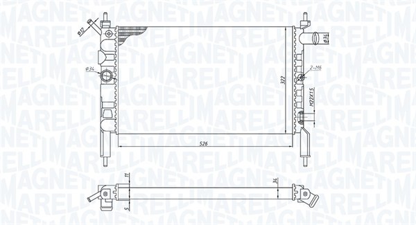 MAGNETI MARELLI Vízhűtő BM1938_MM