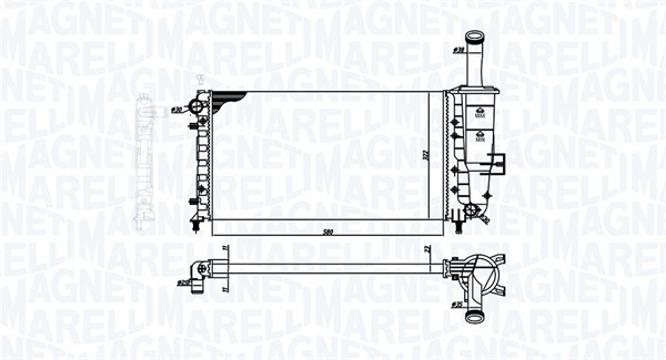 MAGNETI MARELLI Vízhűtő BM1939_MM