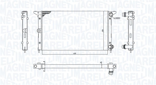 MAGNETI MARELLI Vízhűtő BM1949_MM