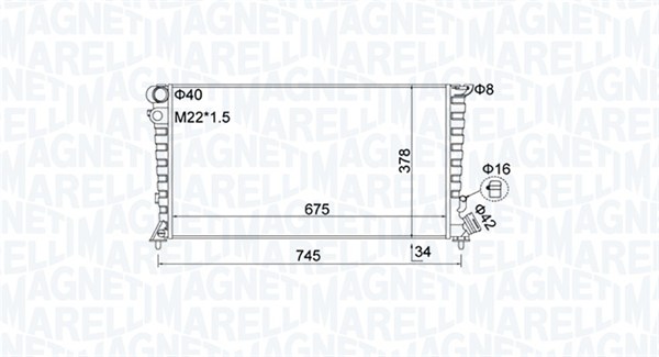 MAGNETI MARELLI Vízhűtő BM1951_MM