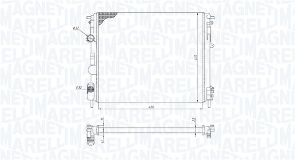 MAGNETI MARELLI Vízhűtő BM1952_MM