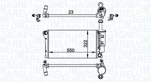 MAGNETI MARELLI Vízhűtő BM1962_MM