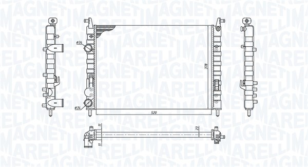 MAGNETI MARELLI Vízhűtő BM1963_MM