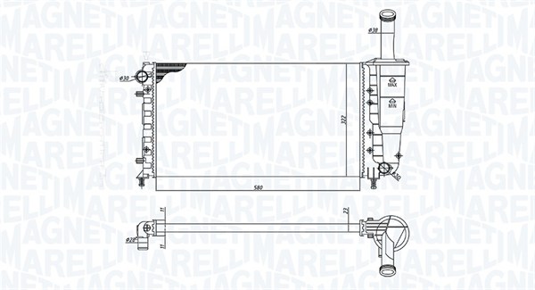 MAGNETI MARELLI Vízhűtő BM196_MM