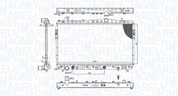 MAGNETI MARELLI Vízhűtő BM1975_MM