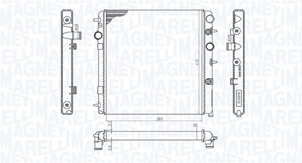 MAGNETI MARELLI Vízhűtő BM1987_MM