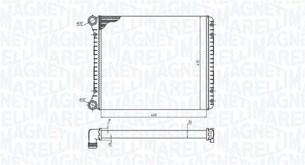 MAGNETI MARELLI Vízhűtő BM1989_MM