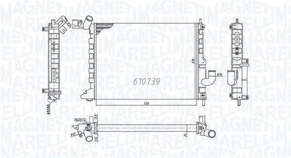 MAGNETI MARELLI Vízhűtő BM2002_MM